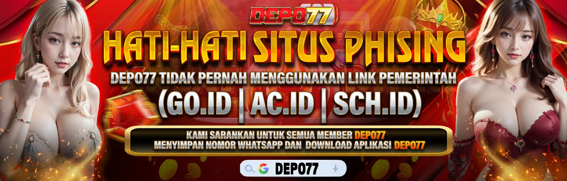 Peringatan Phising Depo77